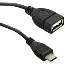 QOLTEC Qoltec Cable USB OTG 2.0 A female | Micro USB B male | 0.2m