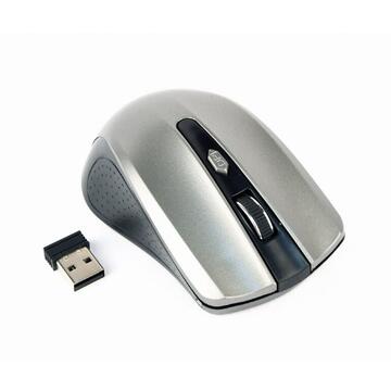 Mouse Gembird MUSW-4B-04-BG, USB Wireless, Black-Grey