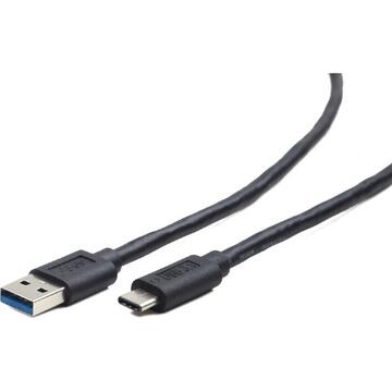 CABLU USB3.0 la USB3.1 (Type-C)  GEMBIRD  1m,  (AM/CM), black, "CCP-USB3-AMCM-1M"
