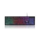 Gembird Tastatura multimedia 104 taste + 12 taste multimedia, iluminare de fundal 3 culori "Rainbow", Negru