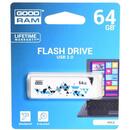 GOODRAM USB flash drive GoodRam Cl!ck UCL2-0640W0R11 (64GB; USB 2.0; white color)