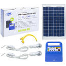 PNI Sistem solar fotovoltaic PNI GreenHouse H01 30W cu acumulator 12V/7Ah, USB/Radio/MP3, 2 becuri LED