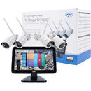 PNI Kit supraveghere video PNI House WiFi650 - 4 camere Full HD Wi-Fi P2P si monitor LCD 12 inch