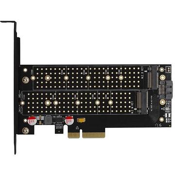 AXAGON PCI-E 3.0 4x - DUAL M.2 SSD (NVMe + SATA)