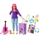 Barbie Barbie travel doll (pink) and accessories - FWV26