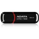 Adata USB 16GB 20/90 UV150 black USB 3.0, Scriere 20 MB/s, Citire 90 MB/s