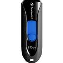 Transcend JetFlash 710S 256 GB, USB flash drive (black / blue, USB-A 3.2 (5 Gbit / s))