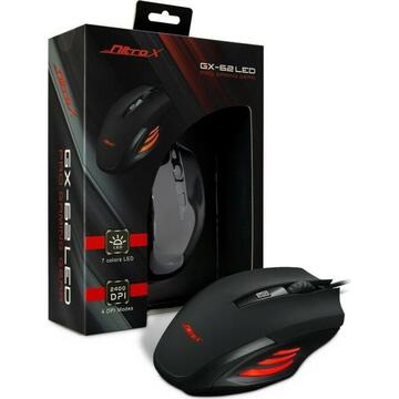 Mouse Inter-Tech Nitrox GX-62 LED, Mouse (Black)