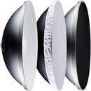 FalconEyes Reflector Beauty Dish argintiu cu grid 56cm - montura Bowens