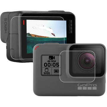 Ecran protector pentru LCD si lentila compatibil GoPro Hero 5 Black  GoPro Hero 6 Black GoPro Hero 7 GP350B