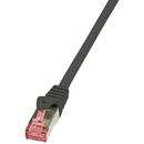 LogiLink Patch Cable Cat.6 S/FTP black  0,25m, PrimeLine "CQ2013S"