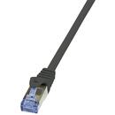 Patch Cable Cat.6A S/FTP black 15m, PrimeLine