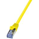 LogiLink Patch Cable Cat.6A S/FTP yellow  0,25m, PrimeLine "CQ3017S"