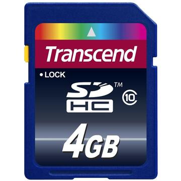 Card memorie Transcend SD 4GB 16/20 Cl.10SDHC