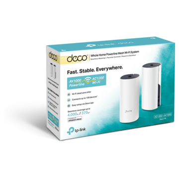 Router wireless TP-LINK Deco P9(2-pack) AC1200 + AV1000 Dual-band Gigabit Ethernet