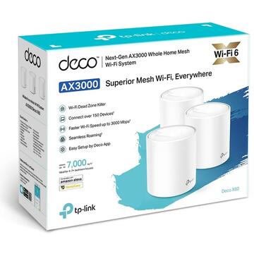 Router wireless TP-LINK WiFi AX3000 Deco X60(3-pack)