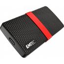 EMTEC Emtec X200 Portable SSD 128 GB Solid State Drive (Black / Red, USB 3.2 C (5 Gbit / s))