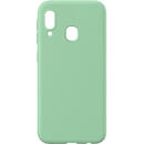 Lemontti Husa Silicon Soft Slim Samsung Galaxy A20e Green (material mat si fin, captusit cu microfibra)