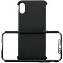 Just Must Just Must Carcasa Defense 360 iPhone X Black (3 piese: protectie spate, protectie fata, folie Flexi-Glass)