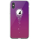 Devia Devia Carcasa Angel Tears iPhone XS / X Gradual Purple (cu cristale, protectie 360�)