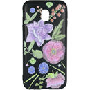 Just Must Just Must Husa Silicon Printed Embroidery Samsung Galaxy J3 (2017) Flowers