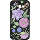 Just Must Husa Silicon Printed Embroidery Samsung Galaxy J4 Plus Flowers