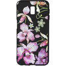 Just Must Just Must Husa Silicon Printed Embroidery Samsung Galaxy J6 Plus Pink Flowers