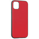 Meleovo Meleovo Husa Saffiano Magnetic iPhone 11 Pro Max Red (placuta metalica integrata)