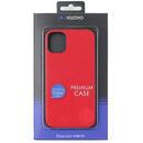 Meleovo Husa Saffiano Magnetic iPhone 11 Pro Red (placuta metalica integrata)