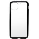 Meleovo Carcasa Magnetica Dual Glass iPhone 11 Pro Max Black (protectie 360� din 2 piese cu inchidere magnetica)