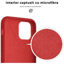 Lemontti Husa Liquid Silicon iPhone 11 Pro Max Red (protectie 360�, material fin, captusit cu microfibra)