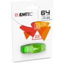 Emtec C410 Color Mix 2.0 64GB USB Stick (green, USB-A 2.0)
