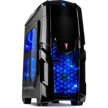 Carcasa Inter-Tech Q2 Illuminator blue, tower case (black, window kit)