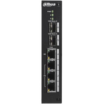 Switch Dahua Europe PFS3206-4P-96 network switch Managed L2 Fast Ethernet (10/100) Black Power over Ethernet (PoE)