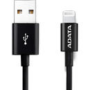 Adata CABLU USB2.0 la Apple Lightning ADATA, certificat MFi, 1m, 2.4A, Black "AMFIPL-1M-CBK"