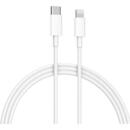 Cablu date  incarcare - USB Lightning, MFI  Type-C, lungime 1 m, 18W, Alb
