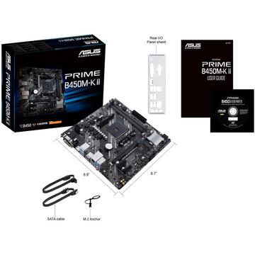 Placa de baza Asus PRIME B450M-K II, AMD B450, socket AM4, mATX