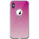 Devia Carcasa Angel Tears iPhone XS Max Gradual Rose Red (cu cristale, protectie 360°)
