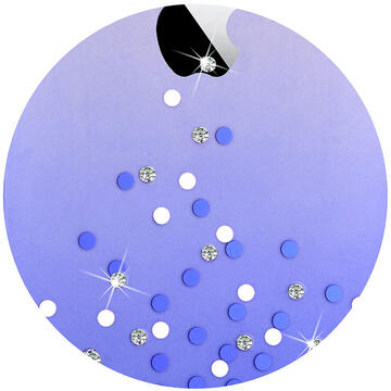 Husa Comma Carcasa Unique Polka iPhone 6/6S Blue (Cristale Swarovski®, electroplacat)