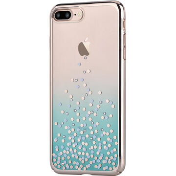 Husa Comma Carcasa Unique Polka iPhone SE 2020 / 8 / 7 Green (Cristale Swarovski®, electroplacat, protectie 360°)