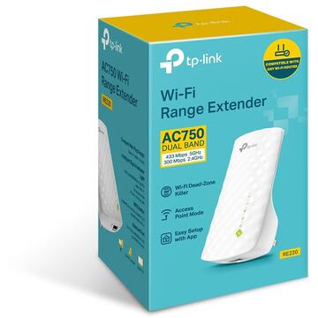 TP-LINK wireless  750Mbps, 1 port 10/100Mbps, 3 antene interne, dual band AC750, 2.4GHz si 5GHz