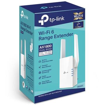 TP-LINK wireless  1800Mbps, 1 port Gigabit,  2 antene externe, 2.4 / 5Ghz dual band, Wi-Fi 6