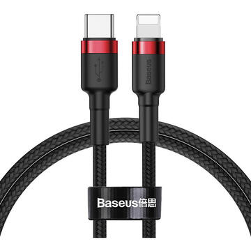 Baseus Cafule Series Lightning la Type-C Red &amp; Black 1m, 18W, PD