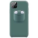 Lemontti Husa Liquid Silicone with Apple AirPods Case iPhone 11 Pro Dark Green