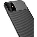Lemontti Husa Carbon Fiber Texture Shockproof iPhone 11 Pro Black