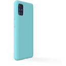 Lemontti Husa Liquid Silicon Samsung Galaxy A51 Tiffany Blue (protectie 360°, material fin, captusit cu microfibra)