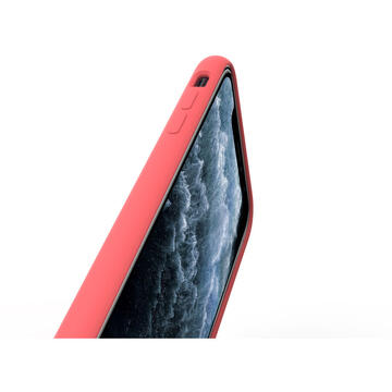 Husa Lemontti Husa Silicon Soft Slim iPhone 11 Santa Red (material mat si fin, captusit cu microfibra)