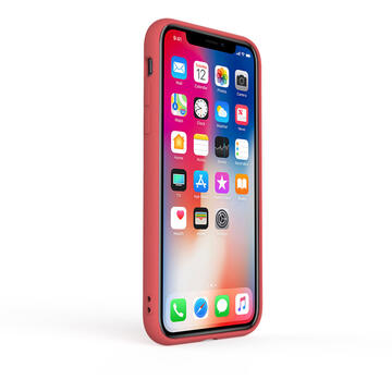 Husa Lemontti Husa Silicon Soft Slim iPhone 11 Santa Red (material mat si fin, captusit cu microfibra)
