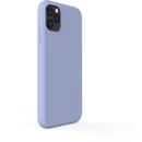 Lemontti Husa Silicon Soft Slim iPhone 11 Pro Max Lavender Gray (material mat si fin, captusit cu microfibra)