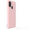 Lemontti Husa Silicon Soft Slim Samsung Galaxy A21s Pink Sand (material mat si fin, captusit cu microfibra)